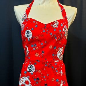 Pinup red skull dress